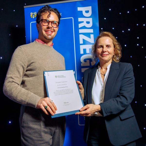 Abertay University honours late lecturer Charlie Malone with new award at Prize-giving ceremony